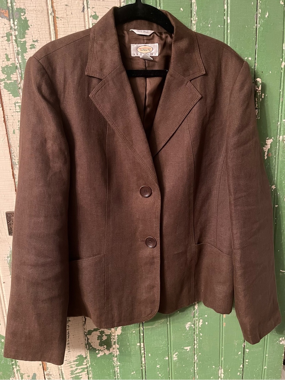 Talbots Irish Linen Jacket Fall Blazer Size 10